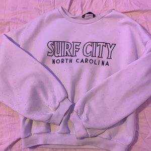 shein graphic white & black crewneck